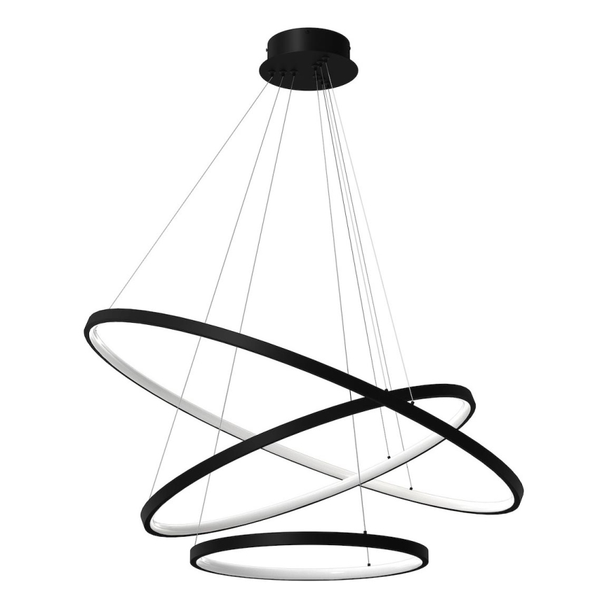 Lámpara LED colgante HOOP LED/93W/230V diá. 80 cm 4000K negro