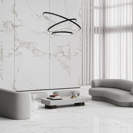 Lámpara LED colgante HOOP LED/93W/230V diá. 80 cm 4000K negro