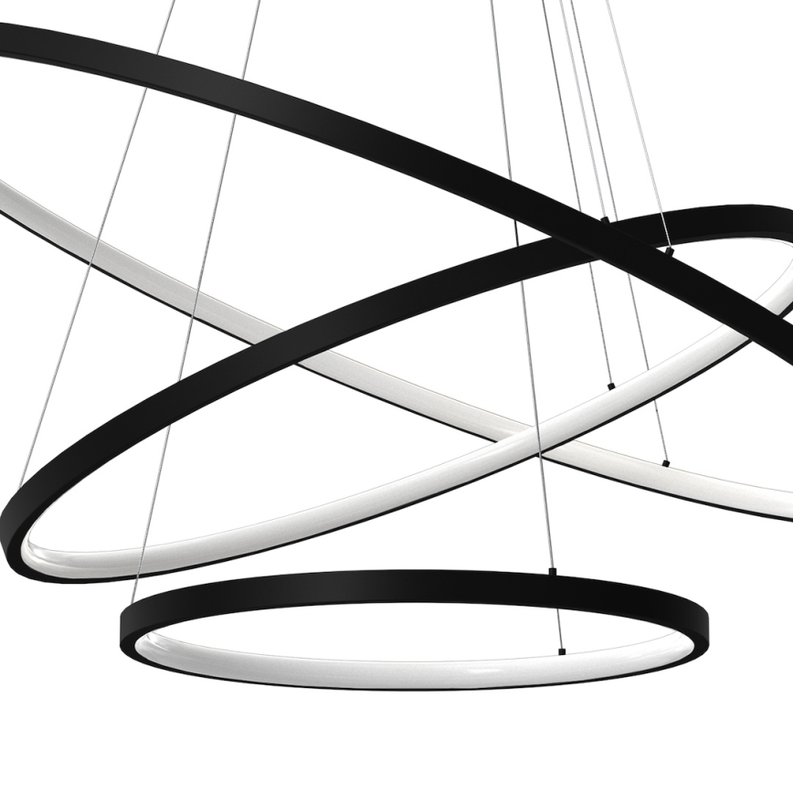 Lámpara LED colgante HOOP LED/93W/230V diá. 80 cm 4000K negro
