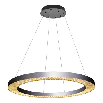 Lámpara LED colgante JESI LED/90W/230V 3000K diámetro 100 cm plata