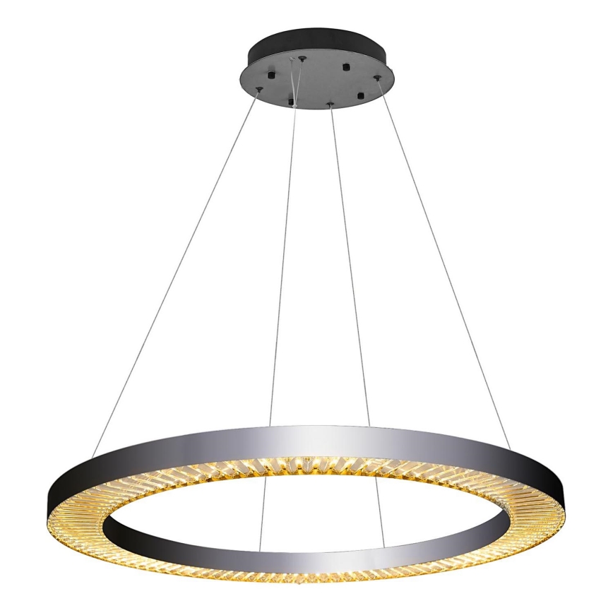 Lámpara LED colgante JESI LED/90W/230V 3000K diámetro 100 cm plata