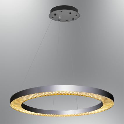 Lámpara LED colgante JESI LED/90W/230V 3000K diámetro 100 cm plata