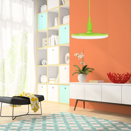 Lámpara LED colgante KIKI 1xE27/15W/230V verde