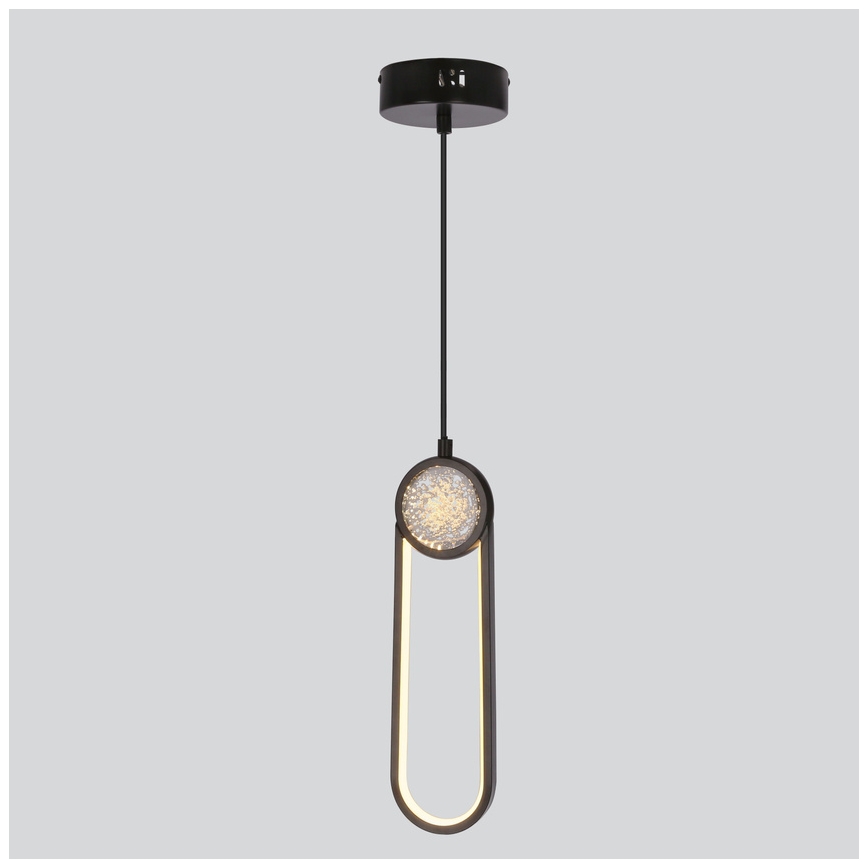 Lámpara LED colgante LACRIMA LED/15W/230V 3000K negro
