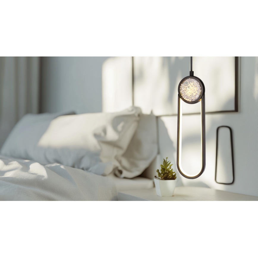 Lámpara LED colgante LACRIMA LED/15W/230V 3000K negro