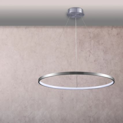 Lámpara LED colgante LEA LED/20W/230V 4000K diá. 50 cm cromo mate