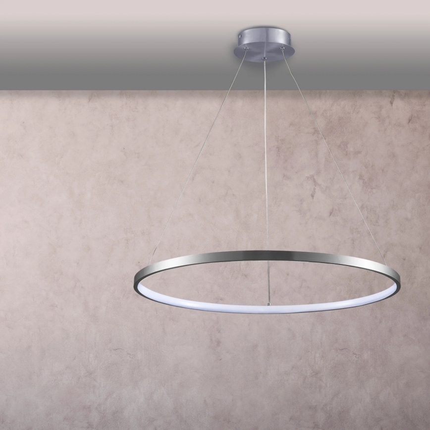 Lámpara LED colgante LEA LED/20W/230V 4000K diá. 50 cm cromo mate