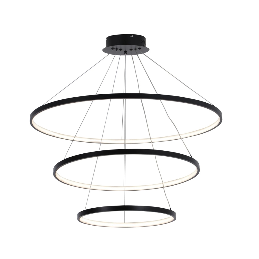 Lámpara LED colgante LEA LED/60W/230V 4000K diá. 80 cm negro