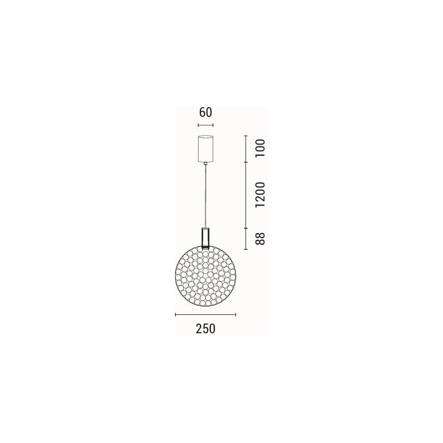 Lámpara LED colgante LED/10W/230V 3000K cromo brillante diá. 35 cm