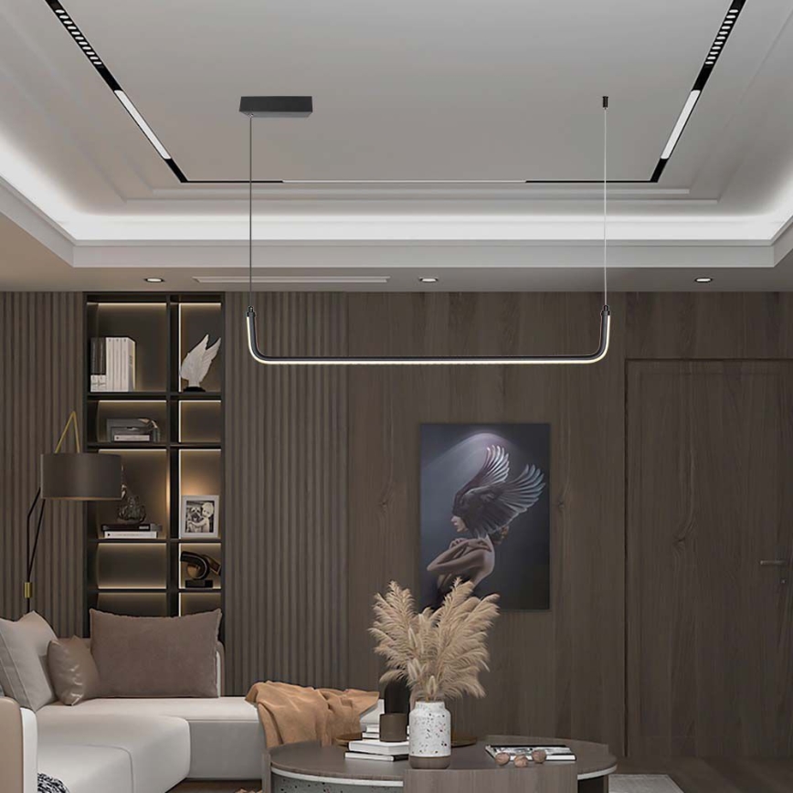Lámpara LED colgante LED/12W/230V 4000K 90 cm negro
