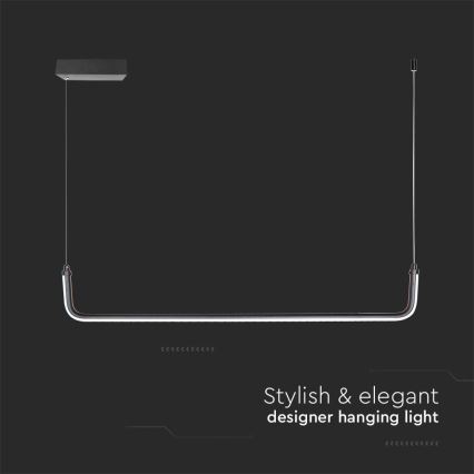 Lámpara LED colgante LED/12W/230V 4000K 90 cm negro