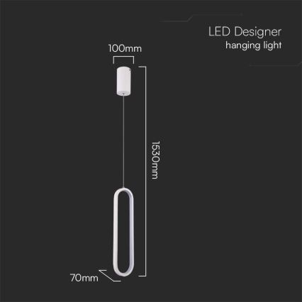 Lámpara LED colgante LED/13W/230V 4000K blanco