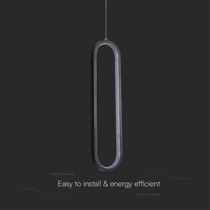 Lámpara LED colgante LED/13W/230V 4000K negro