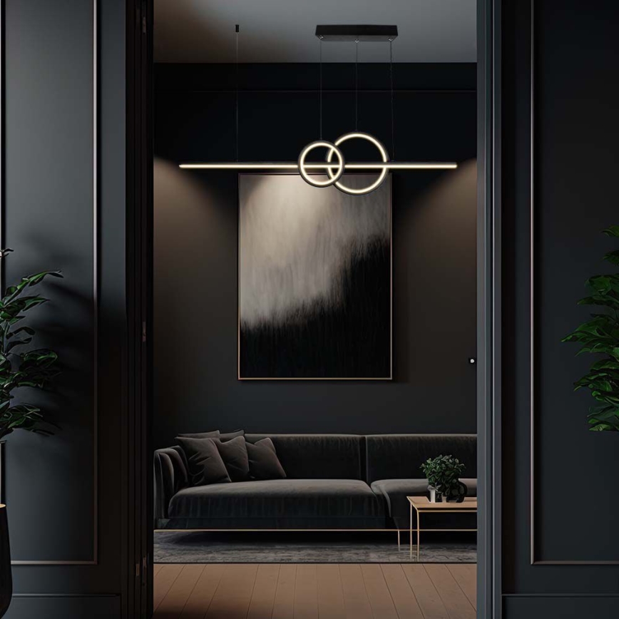 Lámpara LED colgante LED/15W/230V 4000K 80 cm negro