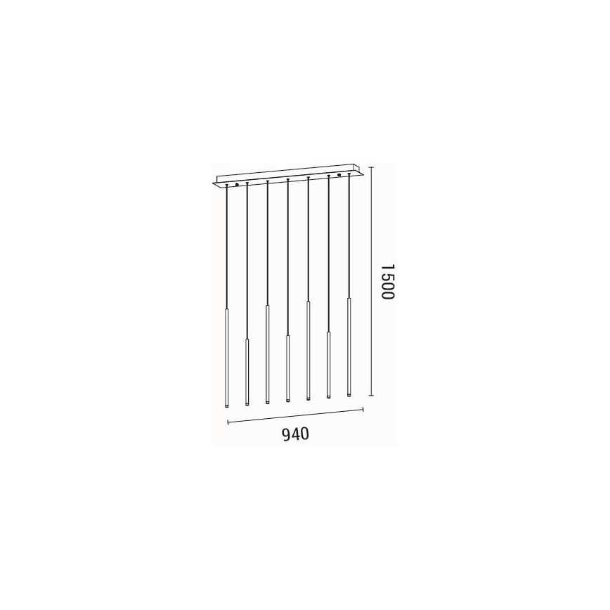 Lámpara LED colgante LED/16W/230V 3000K