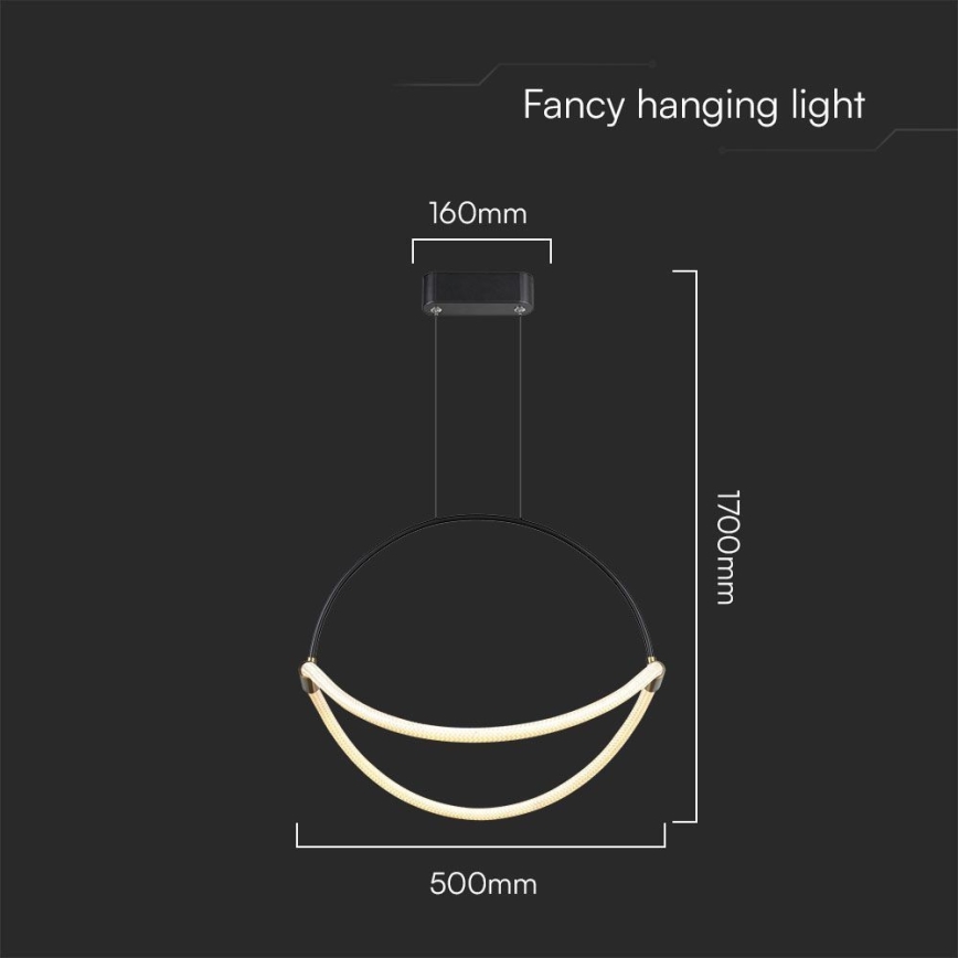 Lámpara LED colgante LED/16W/230V 3000K diá. 50 cm