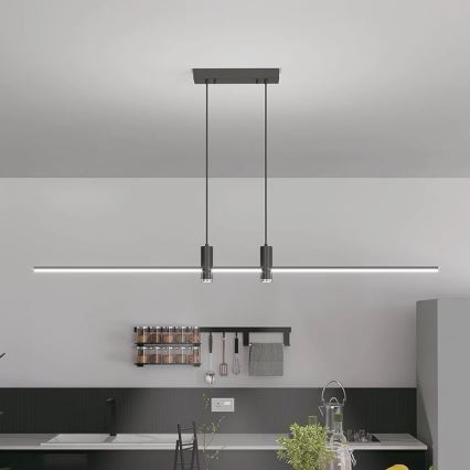 Lámpara LED colgante LED/19W/230V 3000K negro