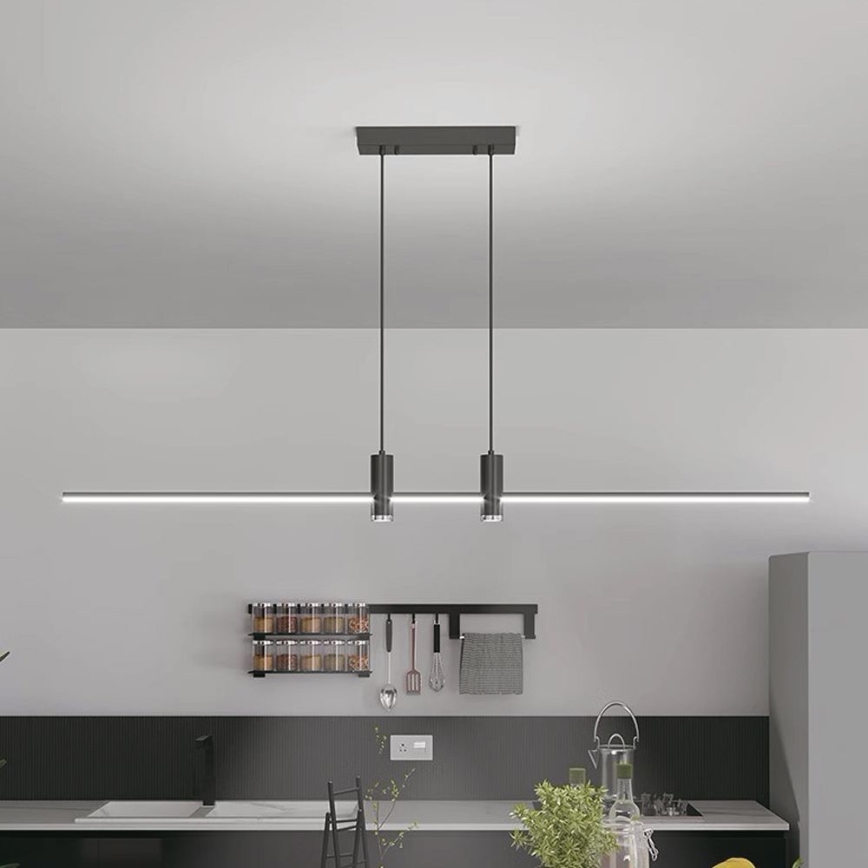 Lámpara LED colgante LED/19W/230V 3000K negro