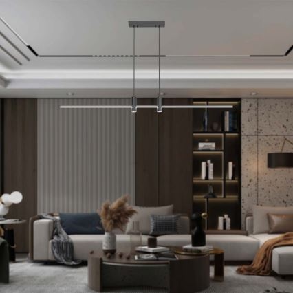 Lámpara LED colgante LED/19W/230V 3000K negro