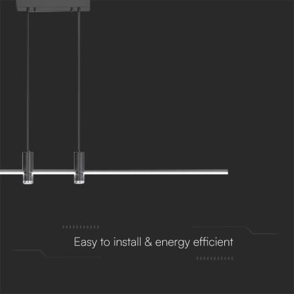 Lámpara LED colgante LED/19W/230V 3000K negro