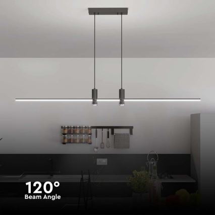 Lámpara LED colgante LED/19W/230V 3000K negro