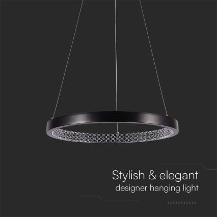 Lámpara LED colgante LED/19W/230V 3000K negro