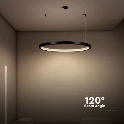 Lámpara LED colgante LED/19W/230V 3000K negro