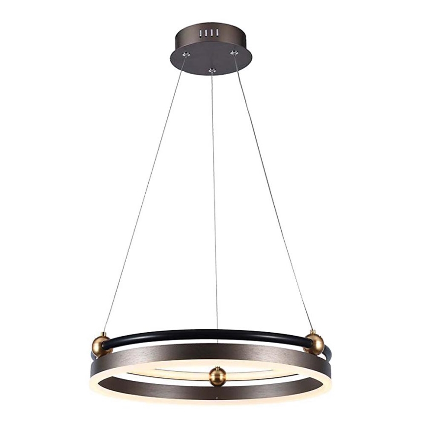 Lámpara LED colgante LED/20W/230V 3000K diá. 42 cm marrón