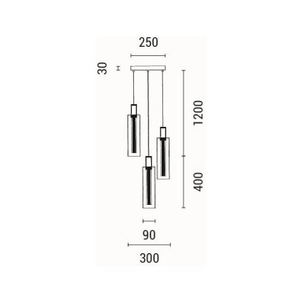 Lámpara LED colgante LED/21W/230V 3000K