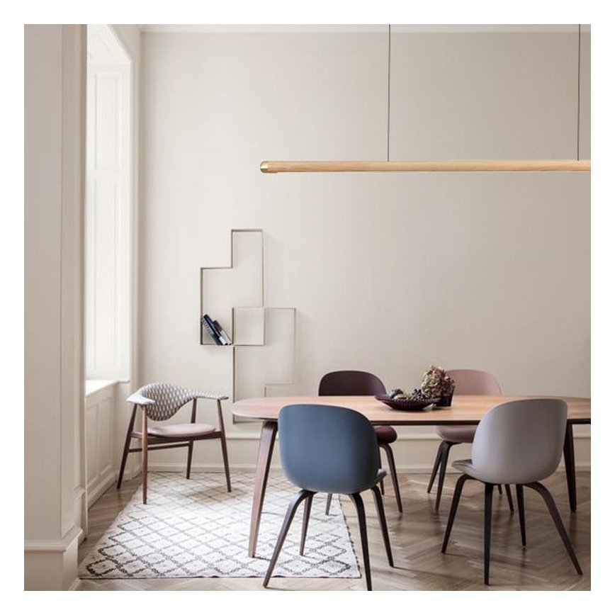 Lámpara LED colgante LED/22W/230V 4000K 120 cm ceniza/madera maciza