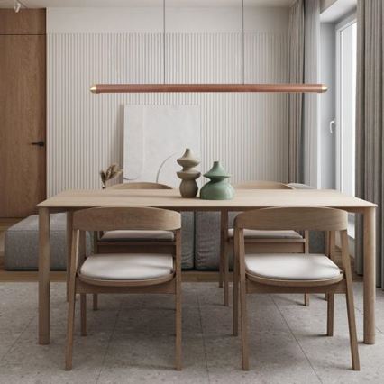 Lámpara LED colgante LED/22W/230V 4000K 120 cm ceniza/madera maciza