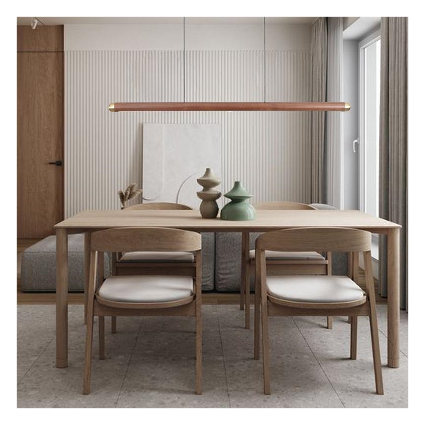 Lámpara LED colgante LED/22W/230V 4000K 120 cm ceniza/madera maciza