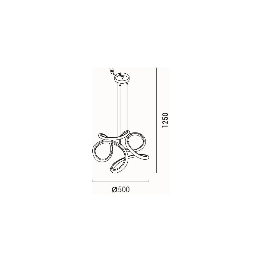 Lámpara LED colgante LED/24W/230V 3000K 50x120 cm
