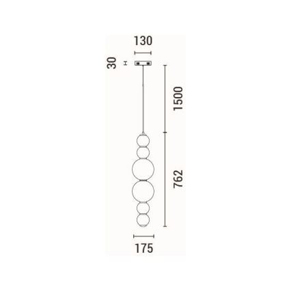Lámpara LED colgante LED/24W/230V 3000K