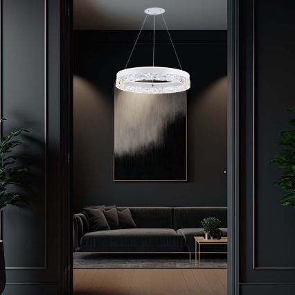 Lámpara LED colgante LED/25W/230V 3000K diá. 50 cm blanco