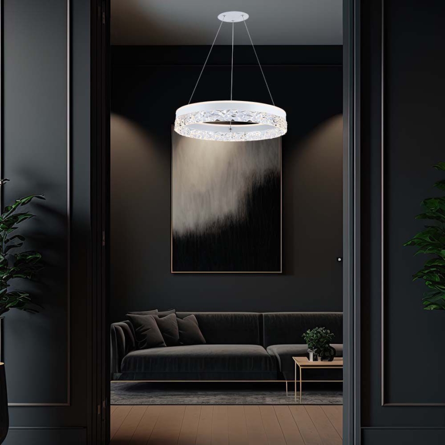 Lámpara LED colgante LED/25W/230V 3000K diá. 50 cm blanco