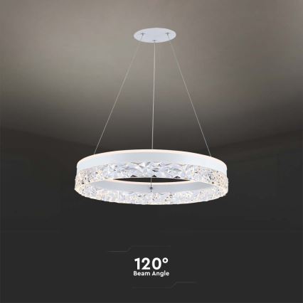Lámpara LED colgante LED/25W/230V 3000K diá. 50 cm blanco