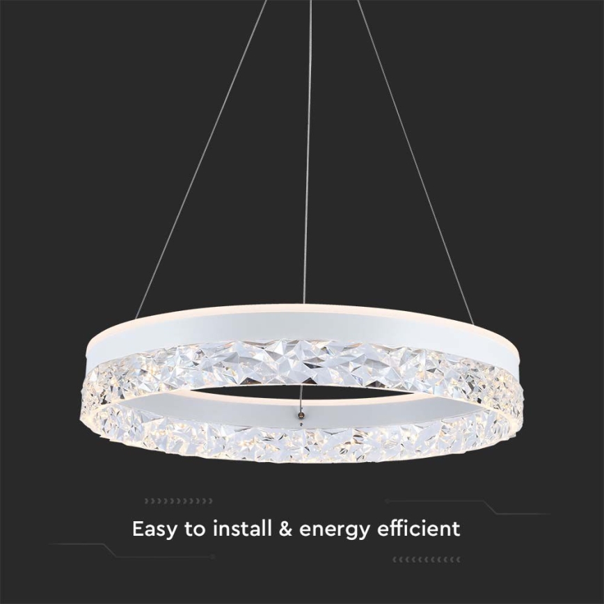 Lámpara LED colgante LED/25W/230V 3000K diá. 50 cm blanco