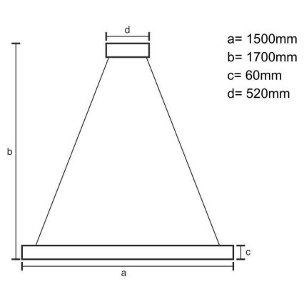 Lámpara LED colgante LED/26W/230V 4000K 150 cm haya/madera maciza