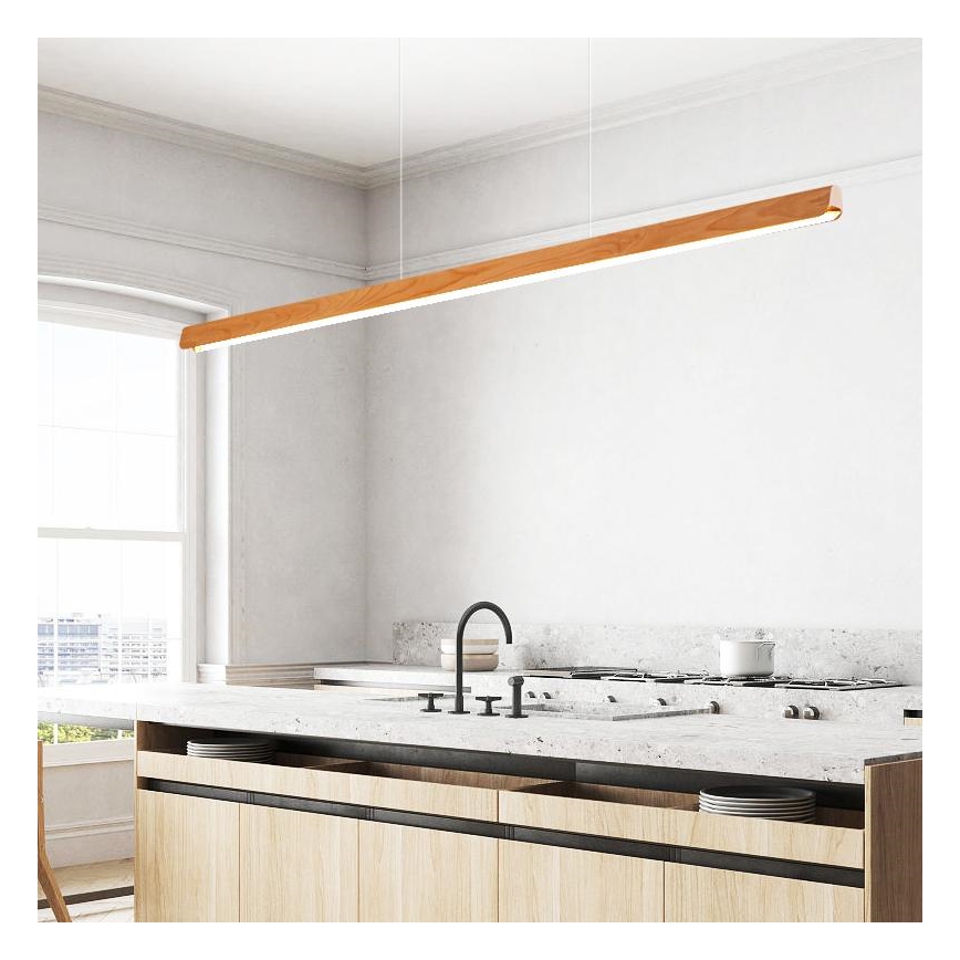 Lámpara LED colgante LED/26W/230V 4000K 150 cm haya/madera maciza