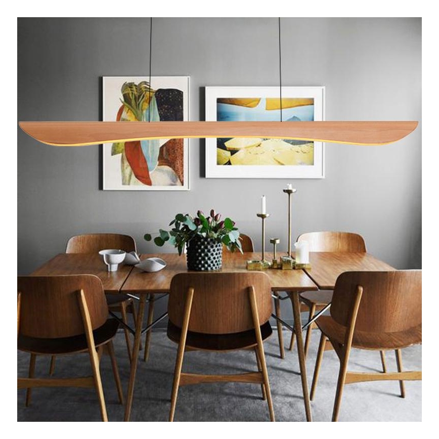 Lámpara LED colgante LED/26W/230V 4000K 150 cm haya/madera maciza