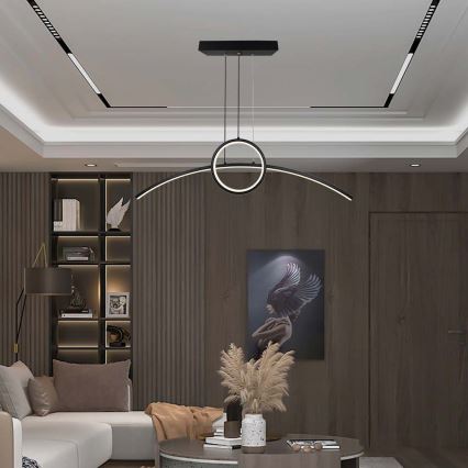 Lámpara LED colgante LED/30W/230V 4000K 88 cm negro