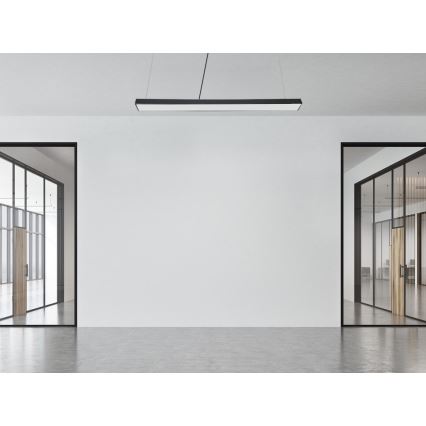 Lámpara LED colgante LED/32W/230V 4000K diá. 120 cm negro