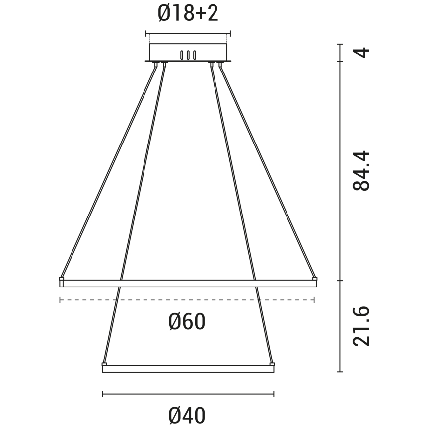 Lámpara LED colgante LED/37W/230V 3000K negro