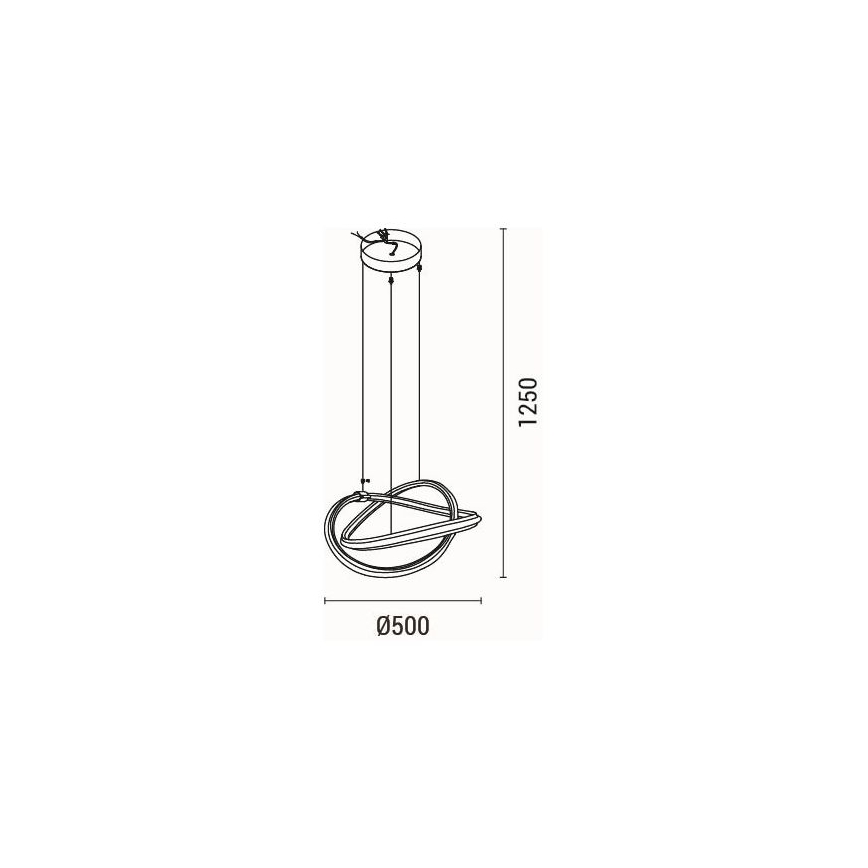 Lámpara LED colgante LED/38W/230V 3000K 50x120 cm