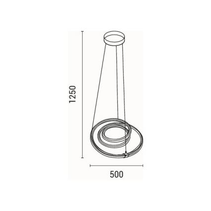Lámpara LED colgante LED/38W/230V 3000K 50x50 cm