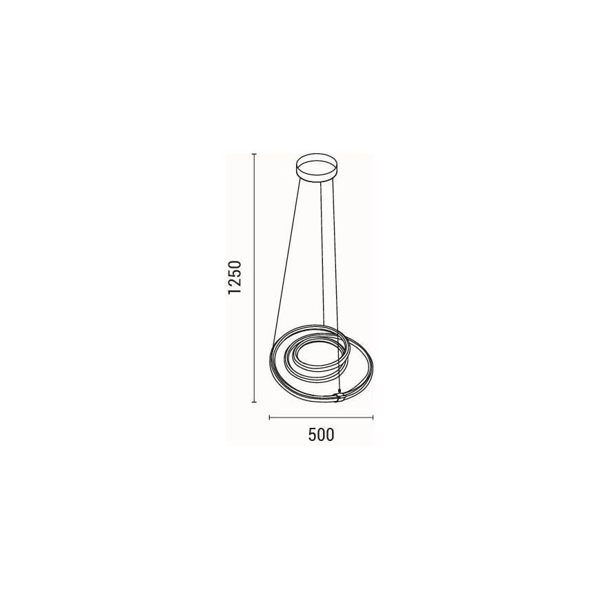 Lámpara LED colgante LED/38W/230V 3000K 50x50 cm