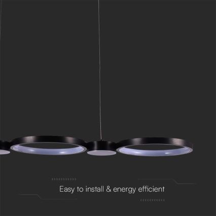 Lámpara LED colgante LED/38W/230V 4000K negro