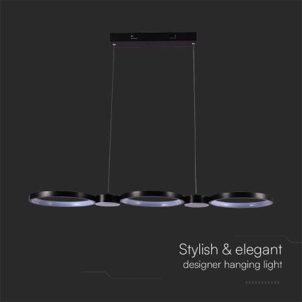 Lámpara LED colgante LED/38W/230V 4000K negro