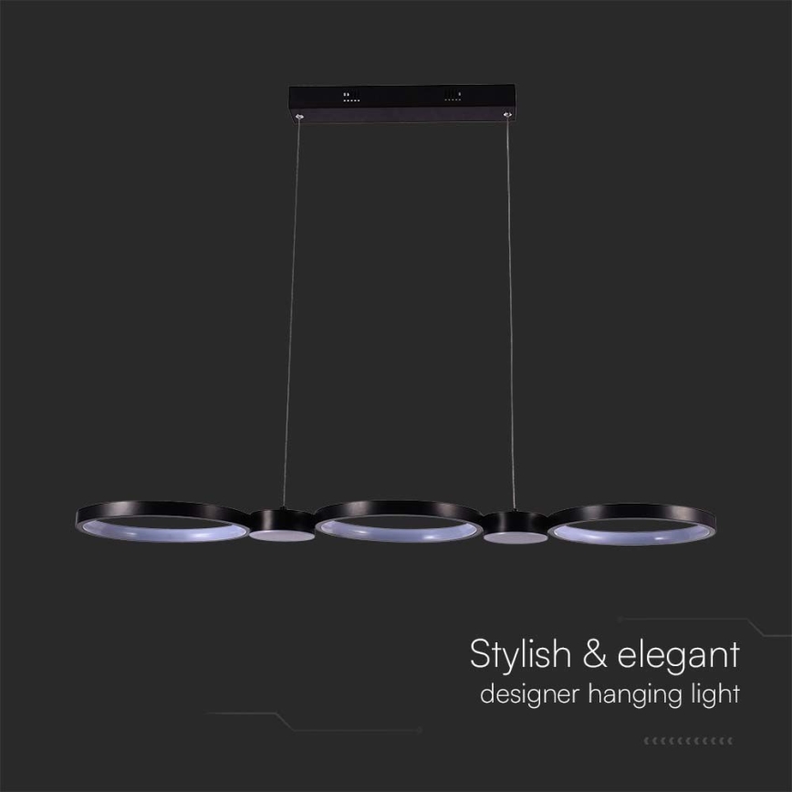 Lámpara LED colgante LED/38W/230V 4000K negro